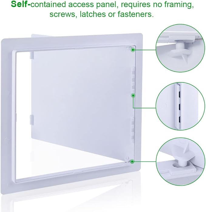 Plumbing Access Panel for Drywall 10 x 10 Inch Plastic Access Door Removable - Image 3