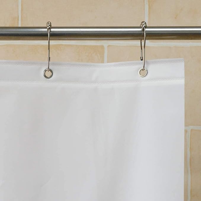YISURE White Clawfoot Tub Shower Curtain Liner 180x65 Inch, 360 Shower Curtain - Image 3