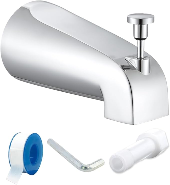 Tub Spout with Diverter, Slip On Bathtub Spout Fits 1/2'' Copper Tube, Bathroom by FROPO
