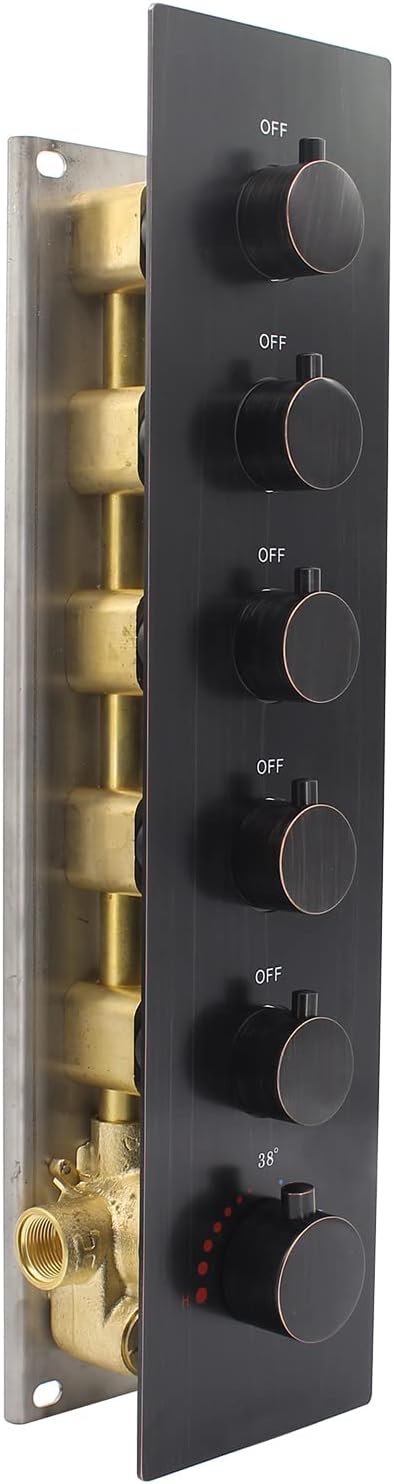 Can Run All Functions Together 5-Way Shower Diverter Valve Kit, HOMEDEC by HOMEDEC