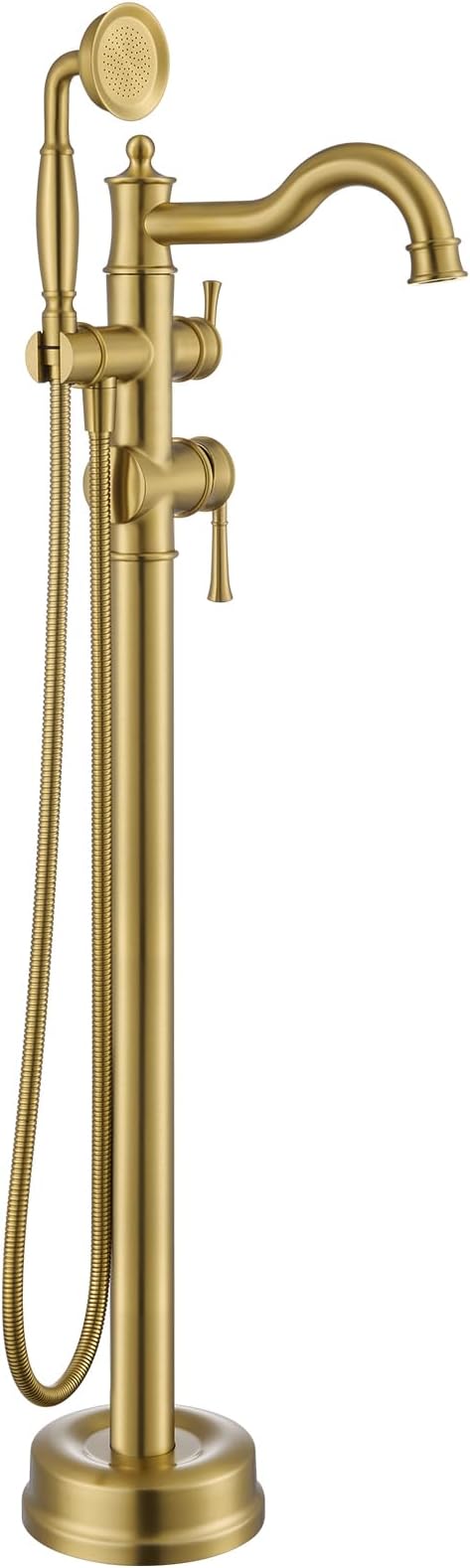 Free Standing Tub Faucet, Qinkell Classic Elegant Gooseneck Freestanding by QinkellSanitaryWare