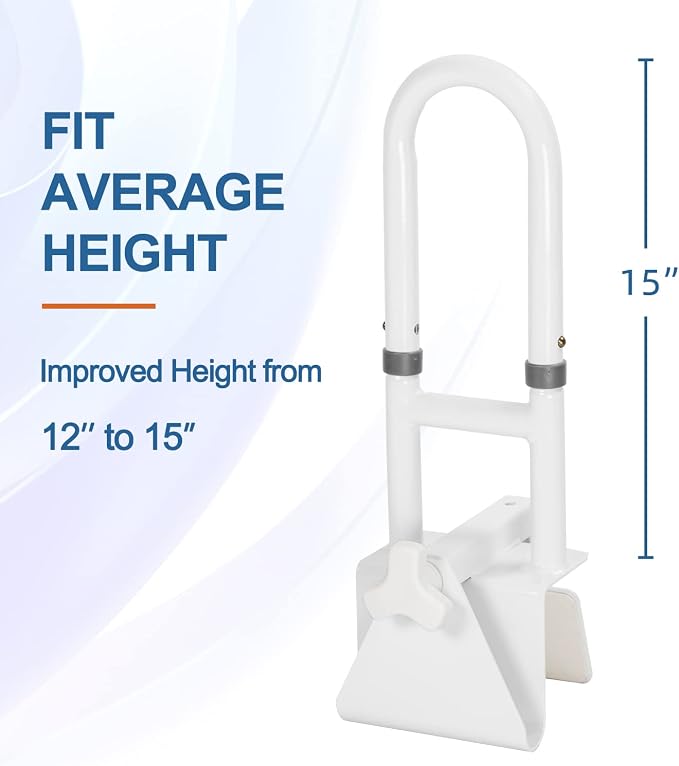 Adjustable Bathtub Safety Rail for Elderly, Tub Grab Bar for Bathroom, - Image 6