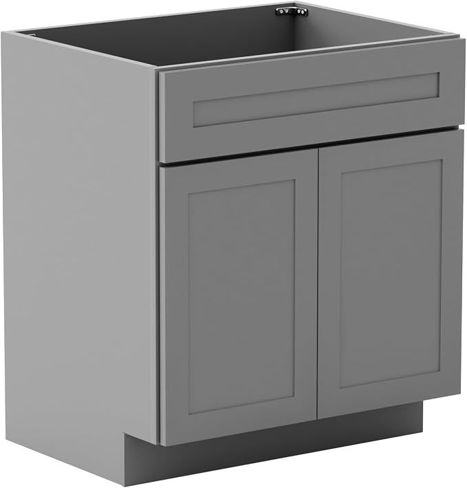 KitchenMan 30 Inch Bathroom Vanity Without Sink and Top Unassembled Bathroom by KitchenManLiving