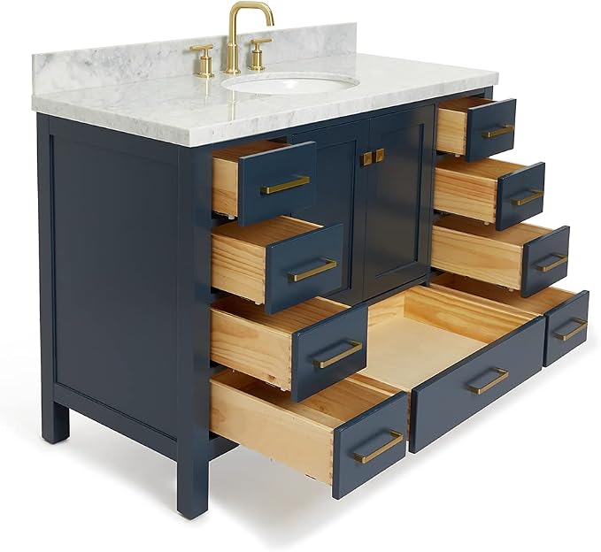 ARIEL 49" Midnight Blue Bathroom Vanity - Image 5