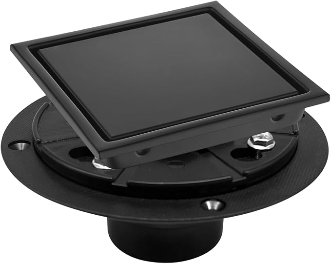 4 Inch Square Shower Drain by KOOTTI