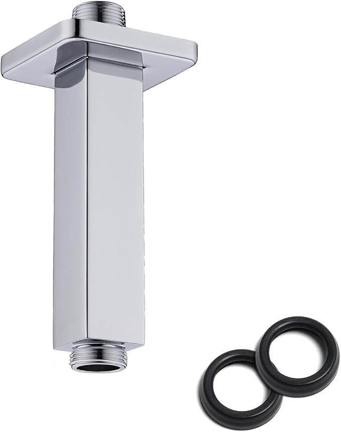 4 Inch Shower Arm with Flange, Ceiling Mounted Shower Head Extension Arm by BSTIIU