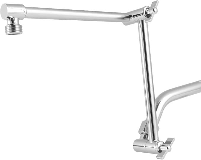 Shower Head Extension Arm, 16 Inch Solid Brass Adjustable Extender by Unknown