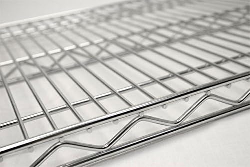 Omega 18" Deep x 72" Wide x 74" High 3 Tier Chrome Starter Shelving Unit - Image 4
