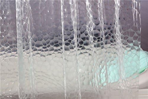 10 Guage Design Clear Shower Curtain Liner, Plastic 3D Water Cube Clear Shower - Image 3