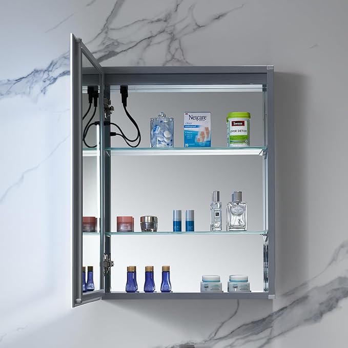 Blossom LED Lighted Medicine Cabinet Mirror - Image 6