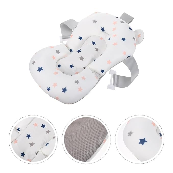 Mesh Bath Support Seat Floating Shower Pad Newborn Non-Slip Cradle Cushion - Image 9