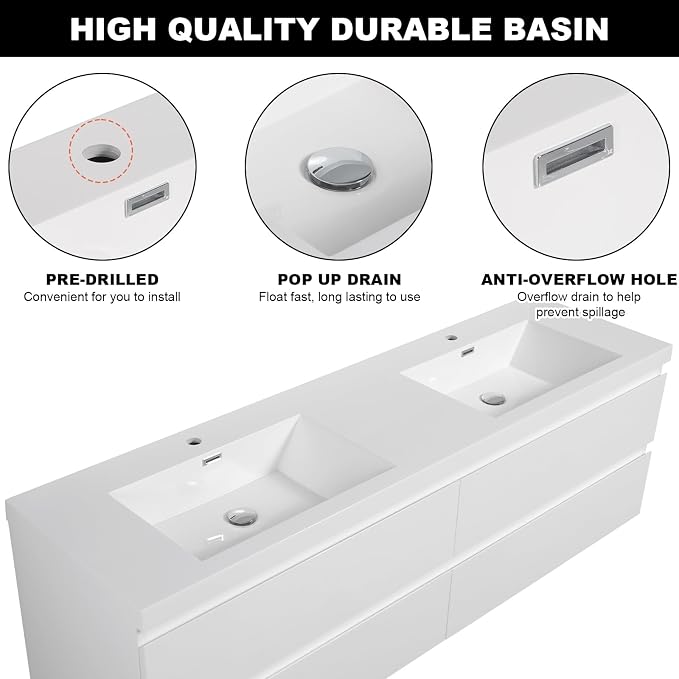 72" Floating Bathroom Vanity - Image 4