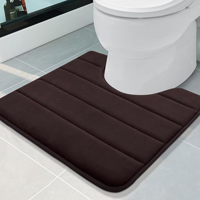 Buganda Memory Foam U-Shaped Contour Toilet Rugs, Non Slip Absorbent, Thick by Buganda