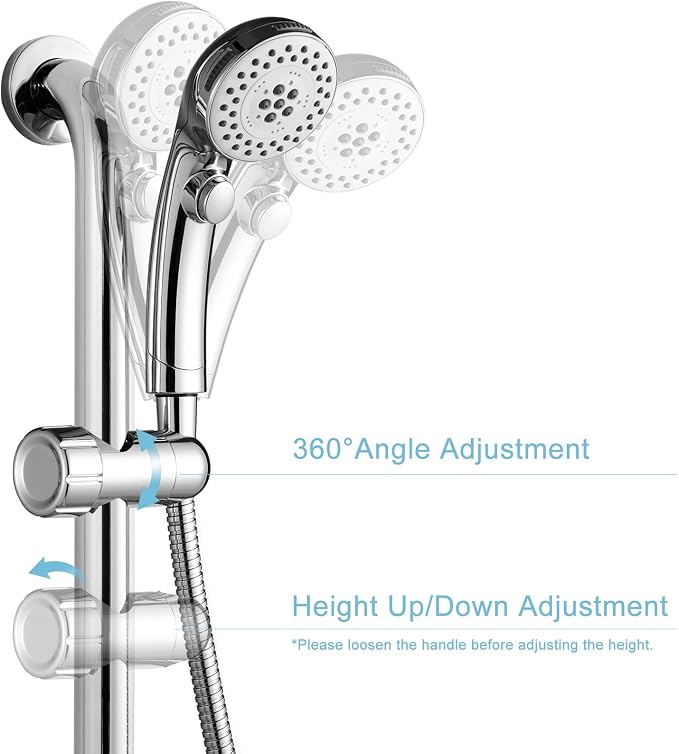 OFFO ADA Shower Head Holder, Adjustable 1.18-1.26 in Hand Shower Bracket - Image 4