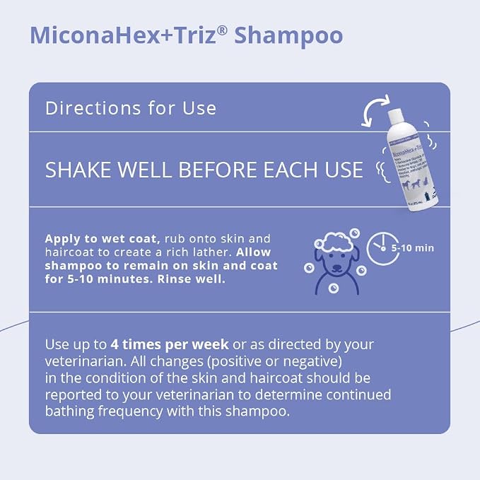 MiconaHex+Triz Shampoo for Dogs, Cats and Horses, 16 oz - Image 3