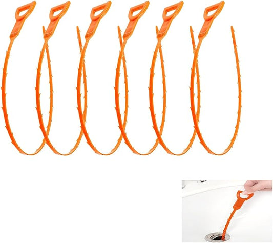 6PCS 25inch Drain Clog Remover Tool, hair clog remover tool, sink snake drain by Polawind