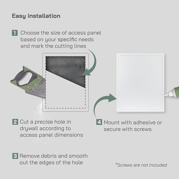 Vent Systems 16'' x 20'' Inch White Stainless Steel Access Panel - Image 4