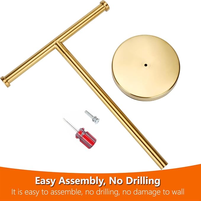 Gold Towel Rack Hand Towel Stand, Bathroom Towel Holder Stand SUS304 Stainless - Image 6