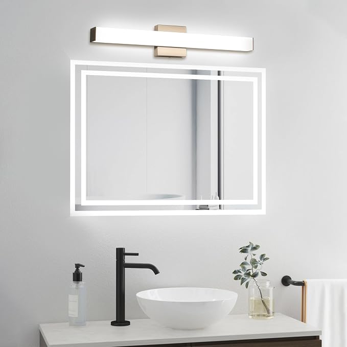 Bathroom Vanity Light Brushed Nickel Square LED 24 inch 14W 4000K Natural White - Image 6