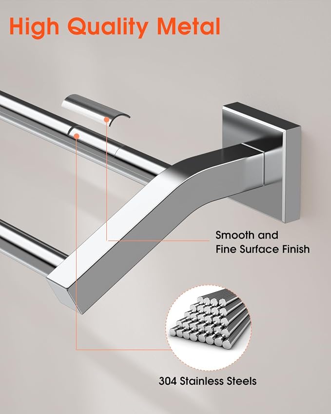 Alise Bath Double Towel Bars Towel Racks - Image 5