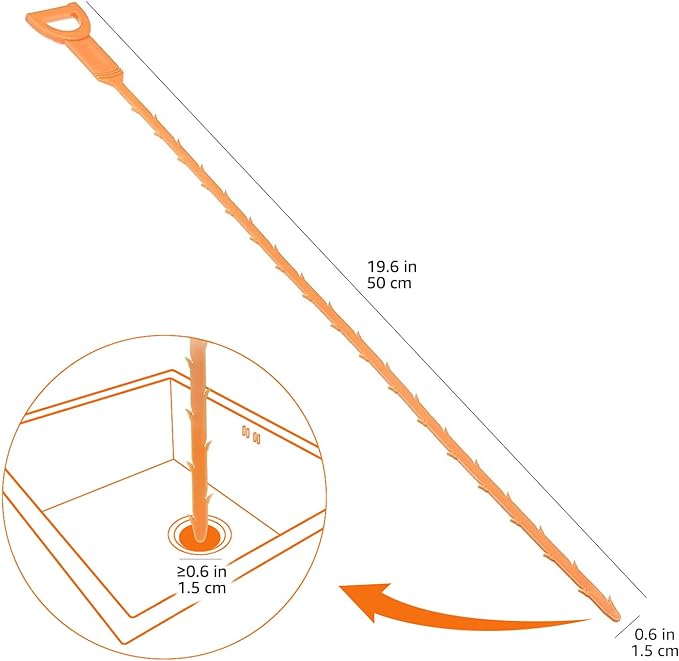 Amazon Basics Flexible Drain Clog Remover Snake Tool, Effective - Image 5