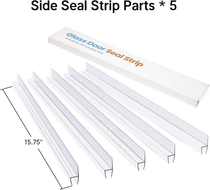 AmazerBath 5 PCS Shower Door Side Seal Strip - Image 2