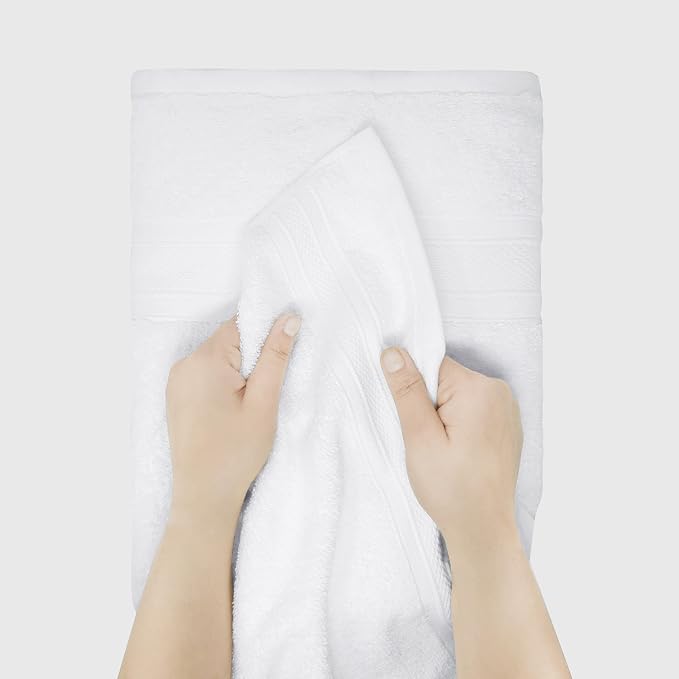 TRIDENT Soft & Plush Luxury Towel Set, 100% Cotton, 2 Bath Towels 2 Hand Towels - Image 4
