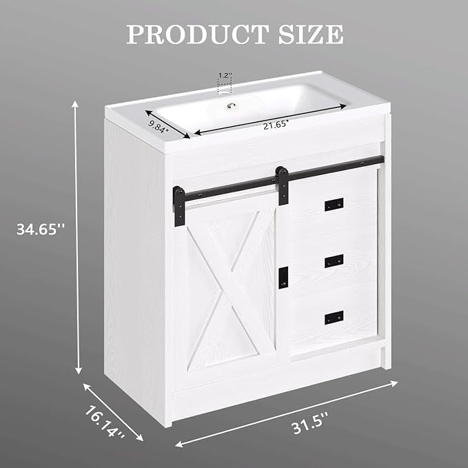 4ever2buy Farmhouse Bathroom Vanity - Image 2