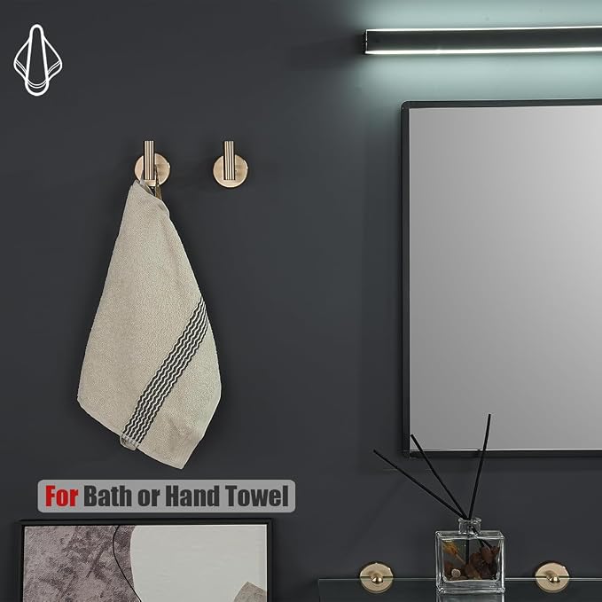 JQK Bathroom Hardware Set, 5-Piece Bath Accessories Set Champagne Bronze Wall - Image 7