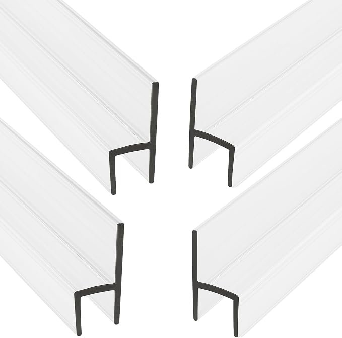 KC Hardware 85 Inch Frameless Shower Door Side Seal Strip, H-Type Glass Shower by KCHardware