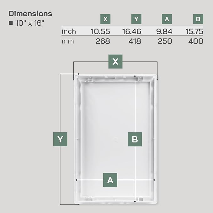 Vent Systems White ABS Plastic Access Panel 10 x 16 Inch - Image 6