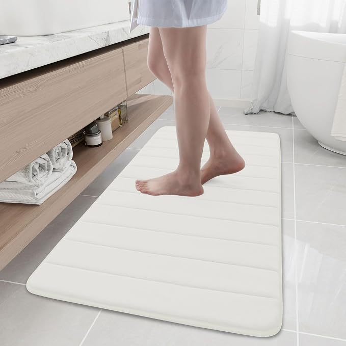 Buganda Memory Foam Bath Mat, Ultra Soft and Non-Slip Bathroom Rugs, Water by Buganda