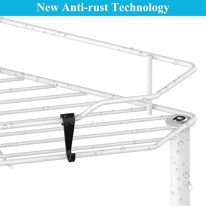3 Tier Floor Standing Corner Shower Caddy Organizer Shelf - Image 3