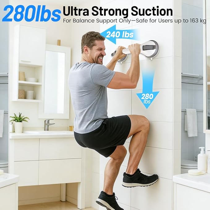 2 Pack Grab Bars for Shower Handle, Elderly Assistance Products, Seniors - Image 2