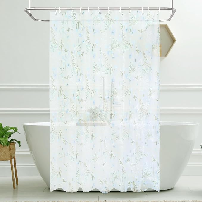 PEVA Shower Curtain, 72 x 72 Water Repellent Premium Bathroom Shower Curtain - Image 7