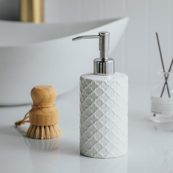 Ceramic Soap Dispenser with Pump, Hand and Liquid Soap Dispenser Rust Proof - Image 2
