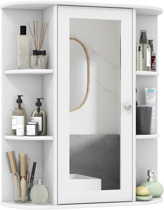 Tangkula Bathroom Medicine Cabinet, Wall Mounted Storage Cabinet by TANGKULA