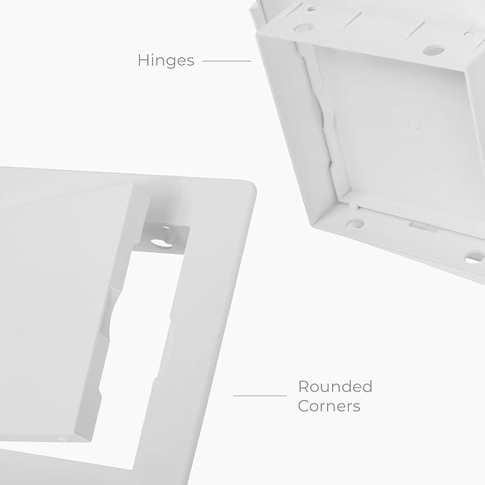 4x4 Inch White Access Panel – ABS Plastic Rectangular Wall & Ceiling Access Door - Image 7