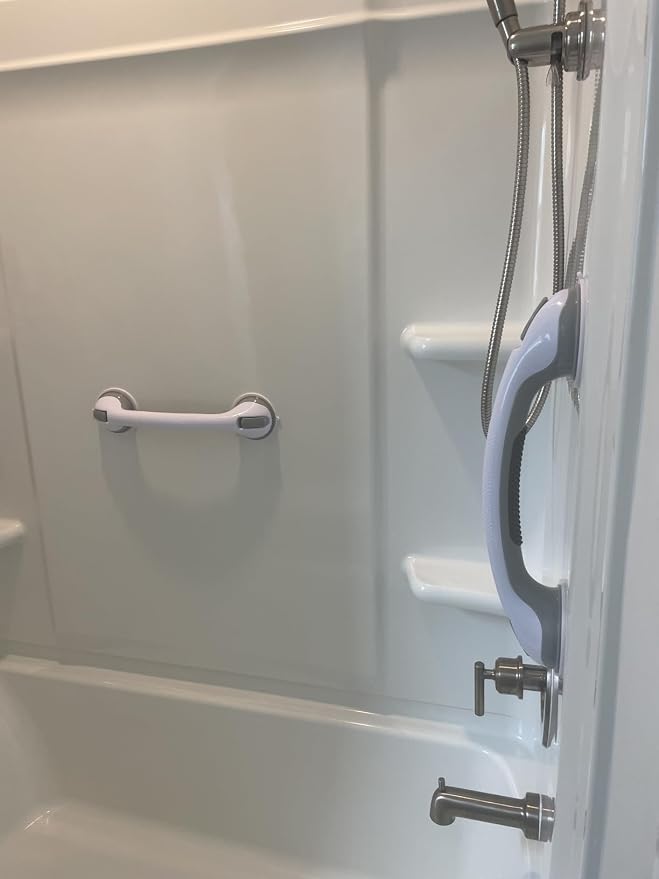 AirTight® Grab Bars for Shower Suction 16-Inch Matte Grey - Image 7
