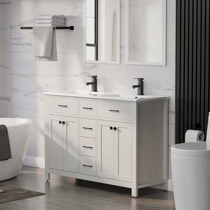 LUCKWIND 48" Modern Bathroom Vanity and Sink, Painted Bathroom Storage Cabinet - Image 6