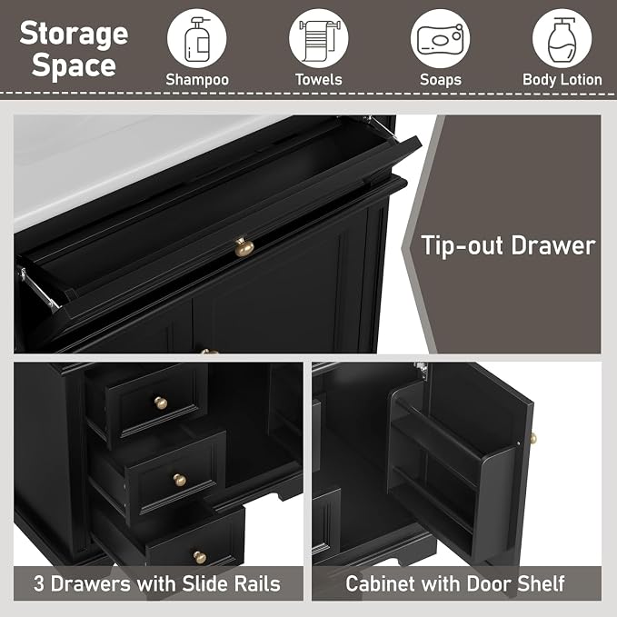 Linique 30" Bathroom Vanity - Image 5