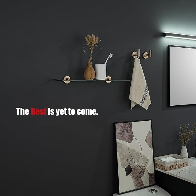 JQK Bathroom Glass Shelf, Tempered Glass Shower Storage 20 by 5 inches - Image 4