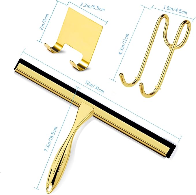 Shower Squeegee for Glass Doors, 12 Inches Bathroom Squeegee - Image 2