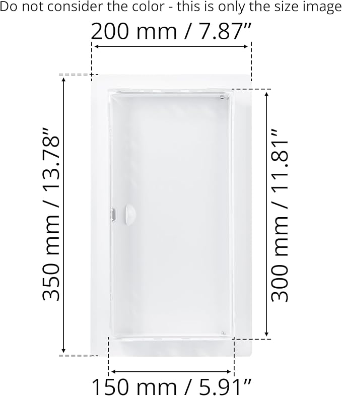 6x12 Inch White Access Panel – Metal Rectangular Wall & Ceiling Access Door - Image 6