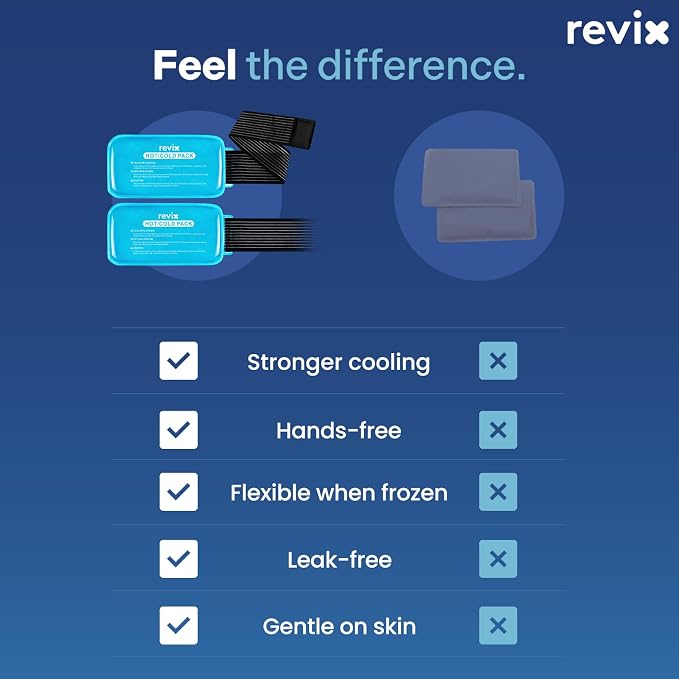 REVIX Large Ice Packs for Injuries Reusable, 2 Packs Hot & Cold Gel Ice Packs - Image 8
