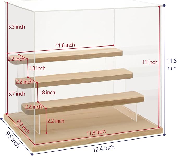 Choowin 4 Tier Clear Acrylic Display Case - Image 2