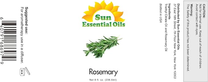 Sun Essential Oils - 8 oz Rosemary Essential Oil - Image 2