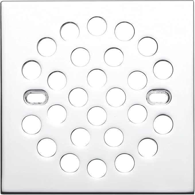 RRAJJ Square Improve 4-1/4 Inch Screw-in Shower Floor Drain Grate Strainer by RRAJJ