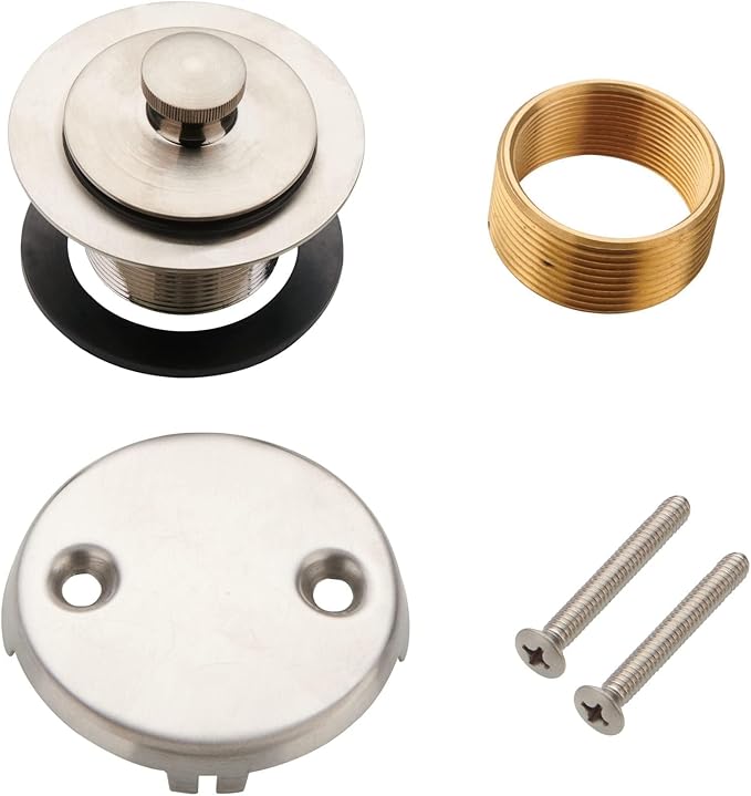 Bathtub Tub Drain Conversion Kit Assembly, Wellup Lift and Turn Twist Tub Drain by WELLUP