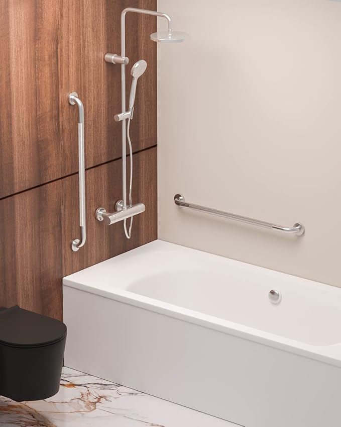 32 Inch Anti Slip Shower Grab Bar, Munzong 2 Pack Stainless Steel Bathroom Grab - Image 7